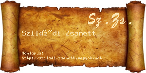 Sziládi Zsanett névjegykártya